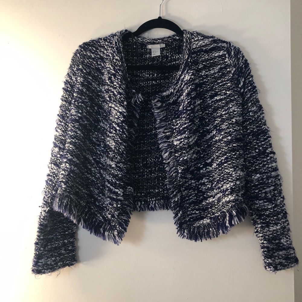 Blue and white H&M blazer jacket